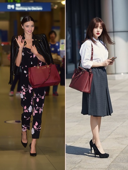 尹恩惠Vs米蘭達·可兒同款包不同fu 機場時尚引國際媒體關注