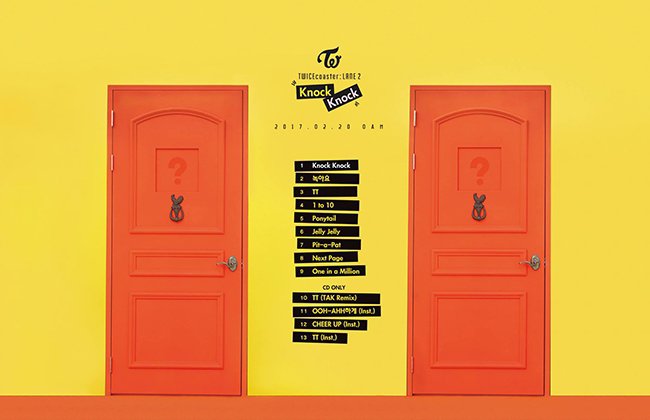 TWICE《TWICEcoaster：LANE 2》曲目表(來源：TWICE@FB)