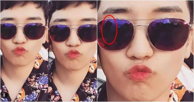 BIGBANG勝利曬海邊度假照片，墨鏡上女子身影引粉絲好奇！