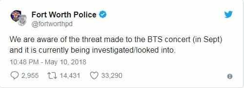 BTS智旻再次受到死亡恐嚇……美國警方展開調查！
