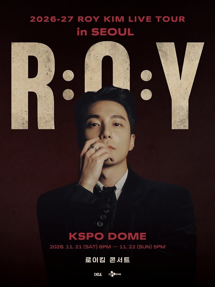Roy Kim sets two Seoul concerts at KSPO Dome for his 2026-27 live tour