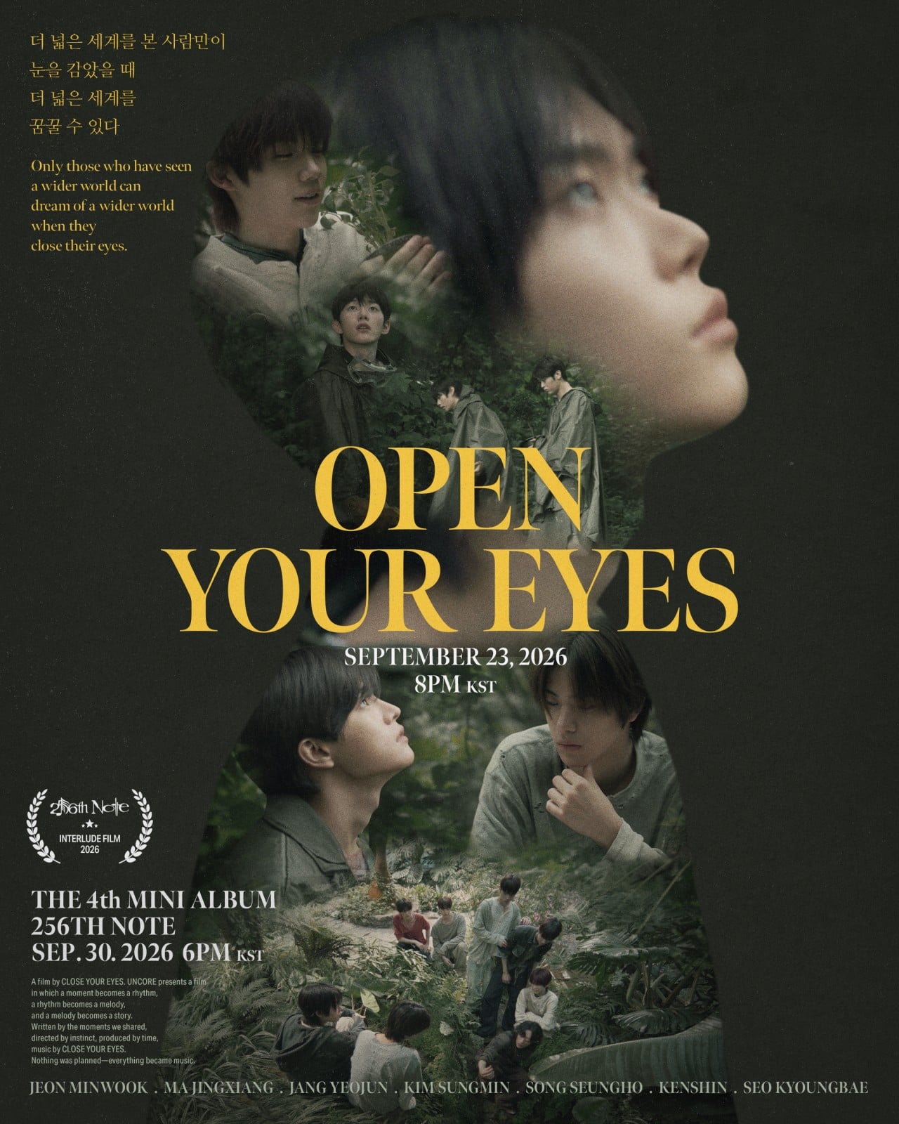 Close Your Eyes take on group acting in '256th Note' interlude film