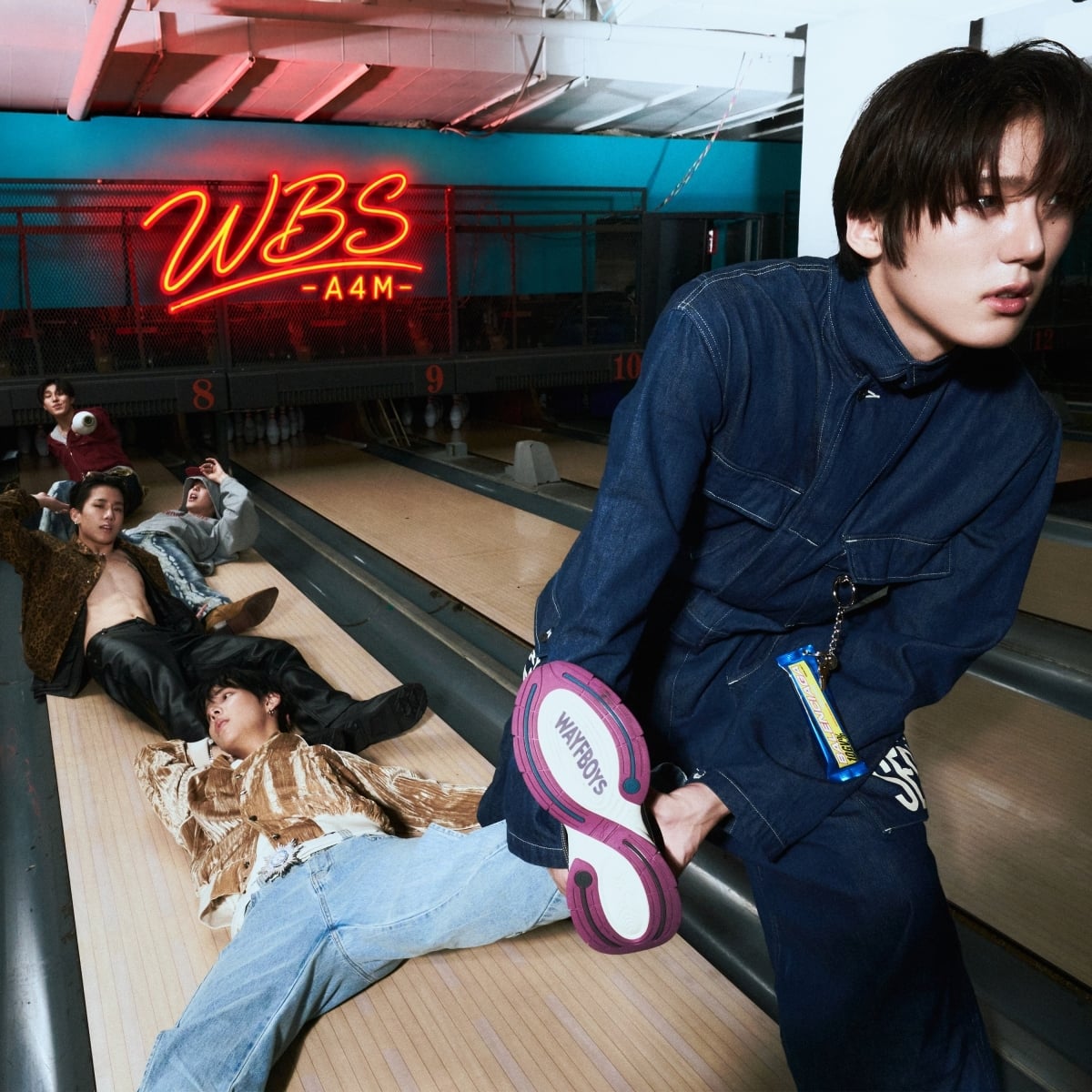 WAYF BOYS post the date 10.02 with a neon 'WBS - A4M' sign and no other details