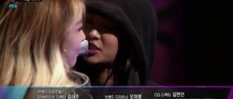 Wonder Girls Yubin and SISTAR Hyorin 於 “Unpretty Rapstar”頭貼頭battle 