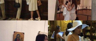 歐洲旅行中的劉仁娜-IU，如親姐妹般的樣子被拍下