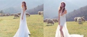 李多海牧場婚紗照公開 獲贊「最美新娘」