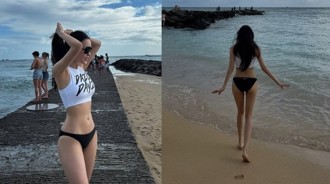 Hyomin分享夏威夷蜜月比基尼照片